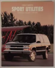 1994 Chevrolet Chevy Sport Utilities Suburban Blazer Dealer Sales Brochure Flyer