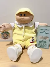 New ListingLYNDON THEODORE Cabbage Patch Kids PREEMIE HM1 OK Bald Boy RARE Brown Signature