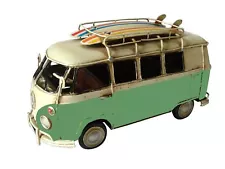 Jayland Handcrafted 1966 Deluxe Bus in Green and white - Tinplate Model Sale