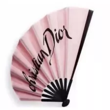 Dior folding fan Pink Logo membership benefit not for sale novelty New