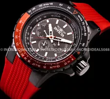 Invicta Men AVIATOR VOYAGE Multi Function Red BLACK Dial Nautical Elegant Watch