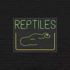 Reptiles Sign for Business Displays | LED Flex Neon | 31"W x 24"H x 1"D