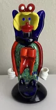 Vintage Hand-Blown Art Glass Clown Figure