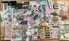 Large Assorted Lot of Scrapbooking Supplies Stickers & Embellishments