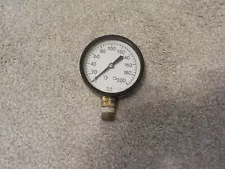 OLD GLASS FACE 200 PSI ? INDUSTRIAL PRESSURE GAUGE 80595