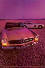 1960 Mercedes 280 SL & 300 SL Gull Wing - Promotional Advertising Poster