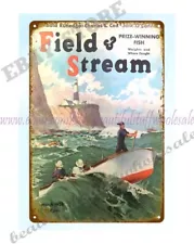 cool art for sale 1936 hunting fishing boating ocean metal tin sign rusticdecor