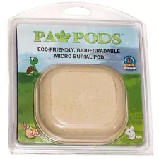 Micro Paw Pod Pet Casket Biodegradable Seeded Burial 4"x4"x2" Small Animal Urn