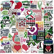 ORGAN DONATION Vinyl Stickers~AWARENESS Donate Blood LIFE Proud GREEN RIBBON ++