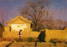 high quality oil painting handpainted on canvas "Chinese house"