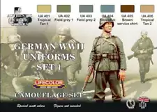 German WWII Uniforms #1 Camouflage Acrylic Set (6 22ml Bottles)