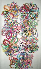 Kandi Bead Bracelet Bundles of 20 -Bulk Discounts-Stretch Festival Rave EDM PLUR