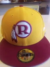 Men Washington Redskin Commanders 59 50 Fitted Hat Size 8 1/8 NFL New Era