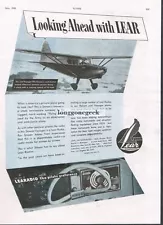 1945 Learadio Vintage Radio Print Ad Stinson Voyager 125 Airplane