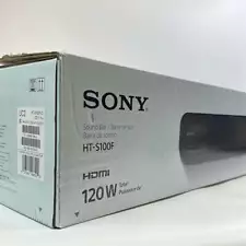 New Sony 2 Channel Tweeter Sound Bar Wireless Soundbar System Black HT-S100F