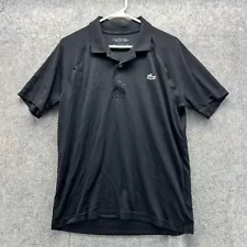 Lacoste Polo Shirt Men Medium Adult Black Sport Regular Fit Polyester Logo