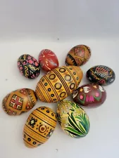 Ukrainian Eggs 9 Pysanky Wood Eggs