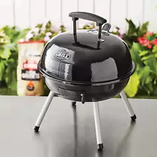 Grill - 14.5'' Steel Portable Charcoal Grill, Black, New. Free Shipping.