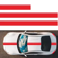 Car Red Racing Hood Roof Stripes Decals Universal Vinyl Stickers for SUV Truck (For: Mazda Miata)