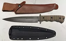 TOPS Knives Wild Pig Hunter Fixed Blade Knife w/ Leather & Kydex Sheaths