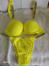 Victoria's Secret Rhinestone Bra And Underwear Set