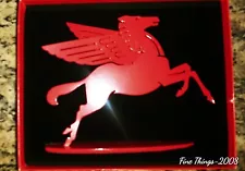 Exxon- Mobil Pegasus Statuette New in Box, Red Metal, W/ Thank you letter