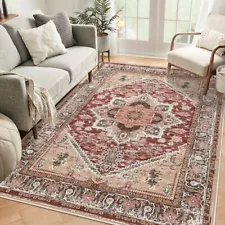 Traditional Oriental Medallion Rug Soft Area Rugs Indoor Capets Bedroom Non-slip