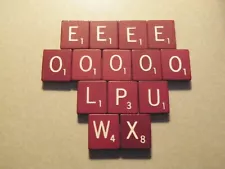 REPLACEMENT INDIVIDUAL DELUXE SCRABBLE WOODEN TILES (LETTERS) 