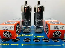 Pair GE 6LX6 6LF6 6MH6 NOS NIB Tall Boy Life Test Excellent Emission Strong Tube