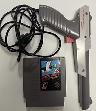 Nintendo NES Duck Hunt Cartridge With Gray Zapper Gun Tested Working