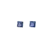 Yogo Sapphire Loose Gemstone pair, Princess cut .20 tcw