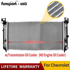 34'' Radiator for Chevy Silverado 1500 GMC Yukon Cadillac Escalade 4.8 5.3L 6.0L