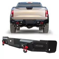 Vijay for 2004-2006 Ford F-150 New Rear Bumper Black with Spotlights + D-Rings