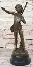 Moreau's Classic Art Boy with Lute Banjo Bronze Sculpture Musician Figurine Sale