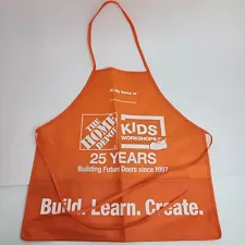 Home Depot Kids Workshop Orange Apron for Boys & Girls 25 Years