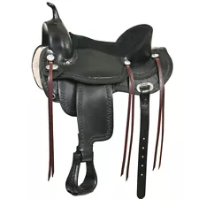 21HS 15 In HILASON Western Horse Saddle American Leather Flex Tree Trail &