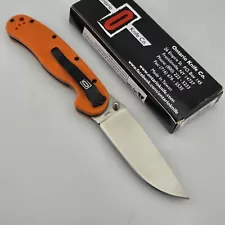 Ontario RAT Model 1 Folding Knife Orange FRN Scales Satin D2 Blade 8867OR