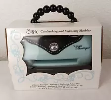 Sizzix Texture Boutique Cardmaking Embossing Machine Baby Blue Purse Style NEW!