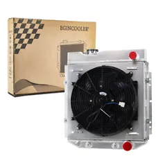 3-Row Radiator+Shroud Fan For 1960-65 Ford Falcon/Ranchero/Comet 64-66 Mustang