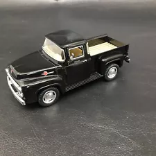 5" Kinsmart 1956 Ford F-100 Pickup Truck Diecast 1:38 Black Rev N Go- Doors Open