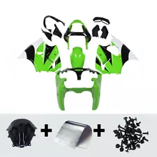 Green Black Fairings For Kawasaki Ninja ZX6R 2000 2001 2002 Body Kit Bodywork (For: 2001 Kawasaki)