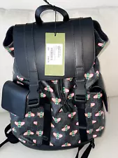 GUCCI Bestiary Backpack With Bees GG Supreme Black