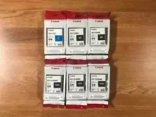 6 New OEM Canon PFI-102 C,BK,MBK For ImagePROGRAF iPF500 Expired:2014-2019