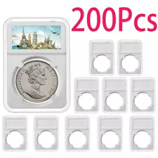 200Pcs Coin Slab Display Holder Storage 38mm for MORGAN,PEACE,IKE SILVER DOLLAR