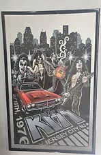 KISS Jersey City 1976 Concert Poster 11 X 17 Framed