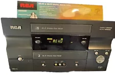 Vintage NEW! RCA VRD120HF Double Deck VCR + VHSHQ Dubbing Commercial Movie Skip