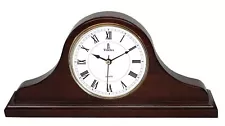 Wooden Mantel Clock, Silent Decorative Wood Mantle Clock Battery Operated