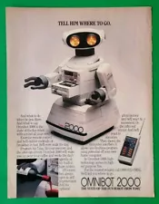 1985 OMNIBOT 2000 Magazine Print Ad The State-Of-The-Fun-Robot from TOMY