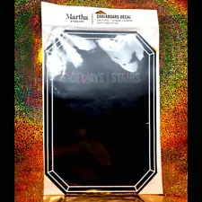 MARTHA STEWART CHALKBOARD DECAL PANEL 11" x 16" reusable emerald shape art deco