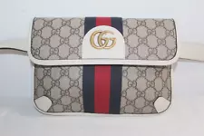 white and brown gucci belt